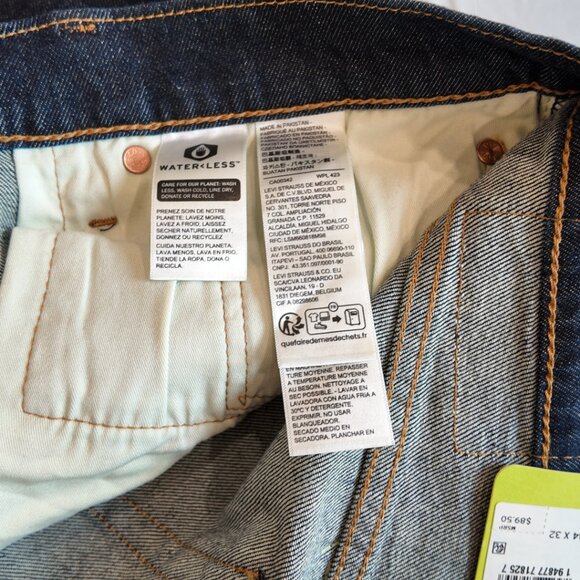 Levi’s Premium | 512 Slim Taper Stretch Jeans | Dark Wash | 34 W x 32 L | NWT - Picture 5 of 9